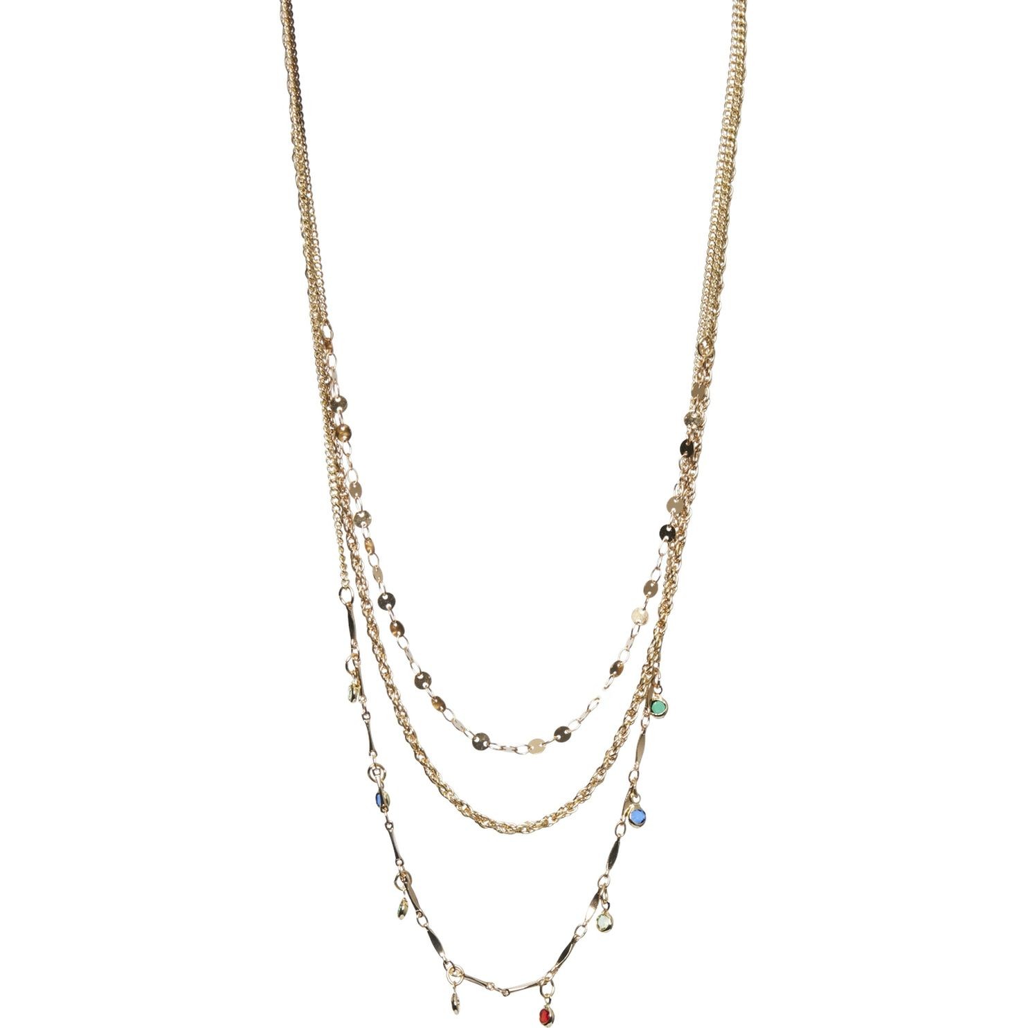 PIECES Kaklo papuošalai moterims, Geltona, PCBIROLA COMBI NECKLA