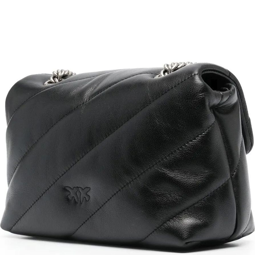 PINKO Rankinė per petį moterims, Juoda, Love puff mini bag 2