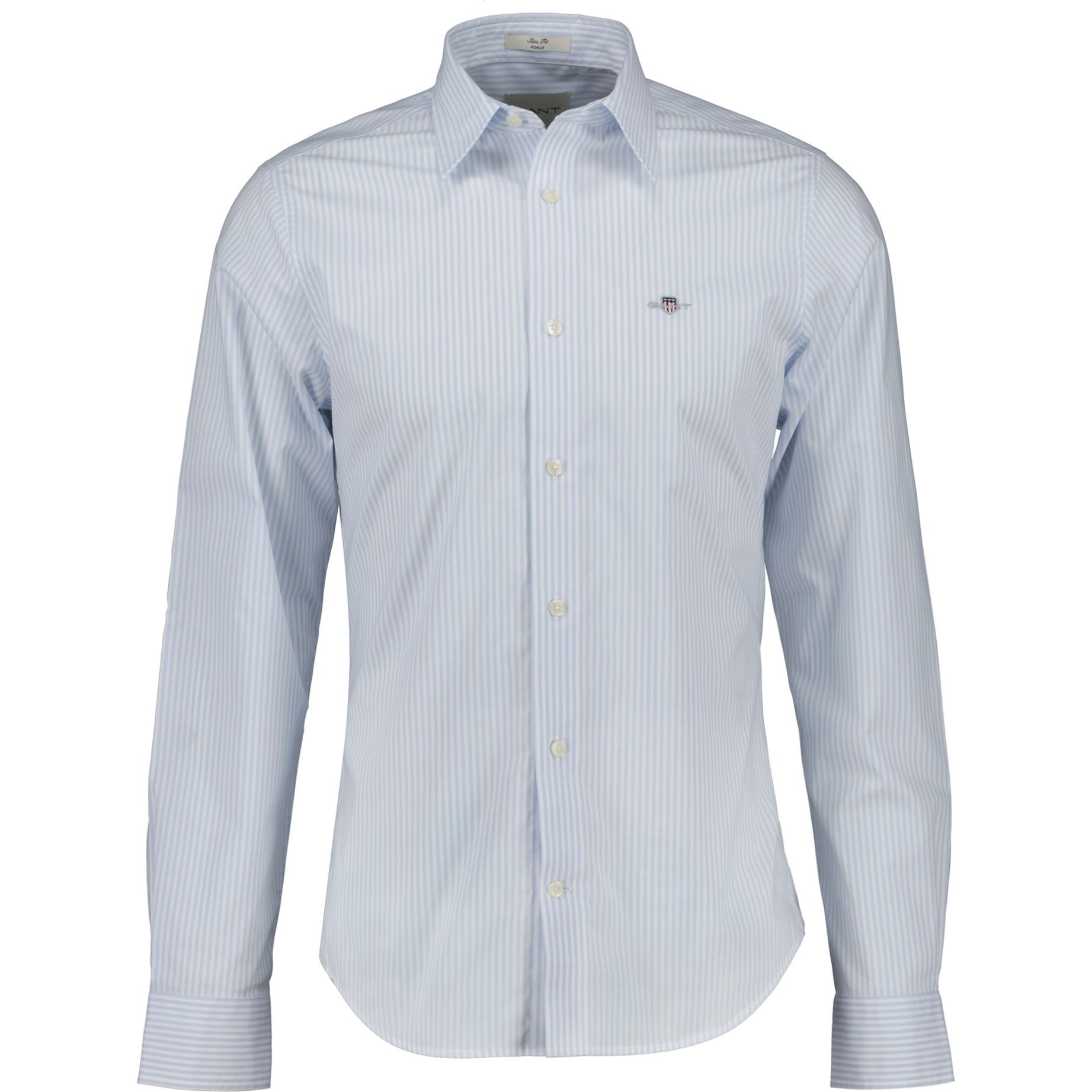 GANT Marškiniai ilgomis rankovėmis vyrams, Mėlyna, Slim stretch poplin striped 1