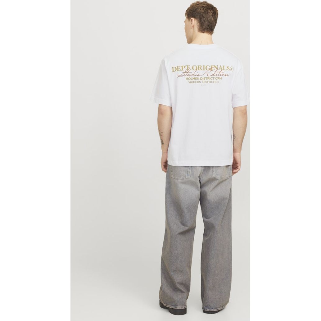 JACK & JONES Marškinėliai vyrams, Balta, Islington type tee 8