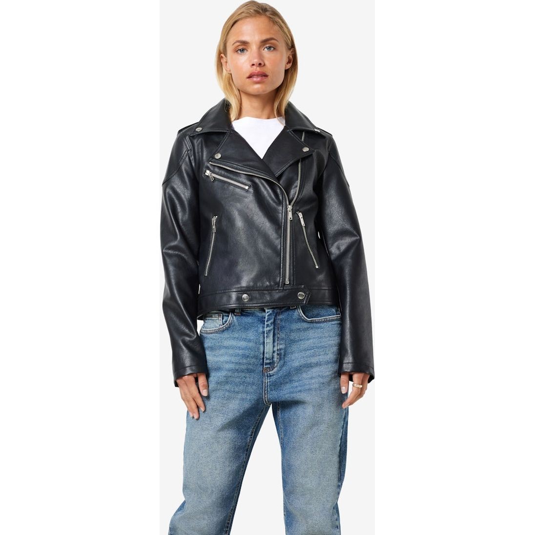 NOISY MAY Striukė moterims, Juoda, NMROLLO L/S JACKET N 4