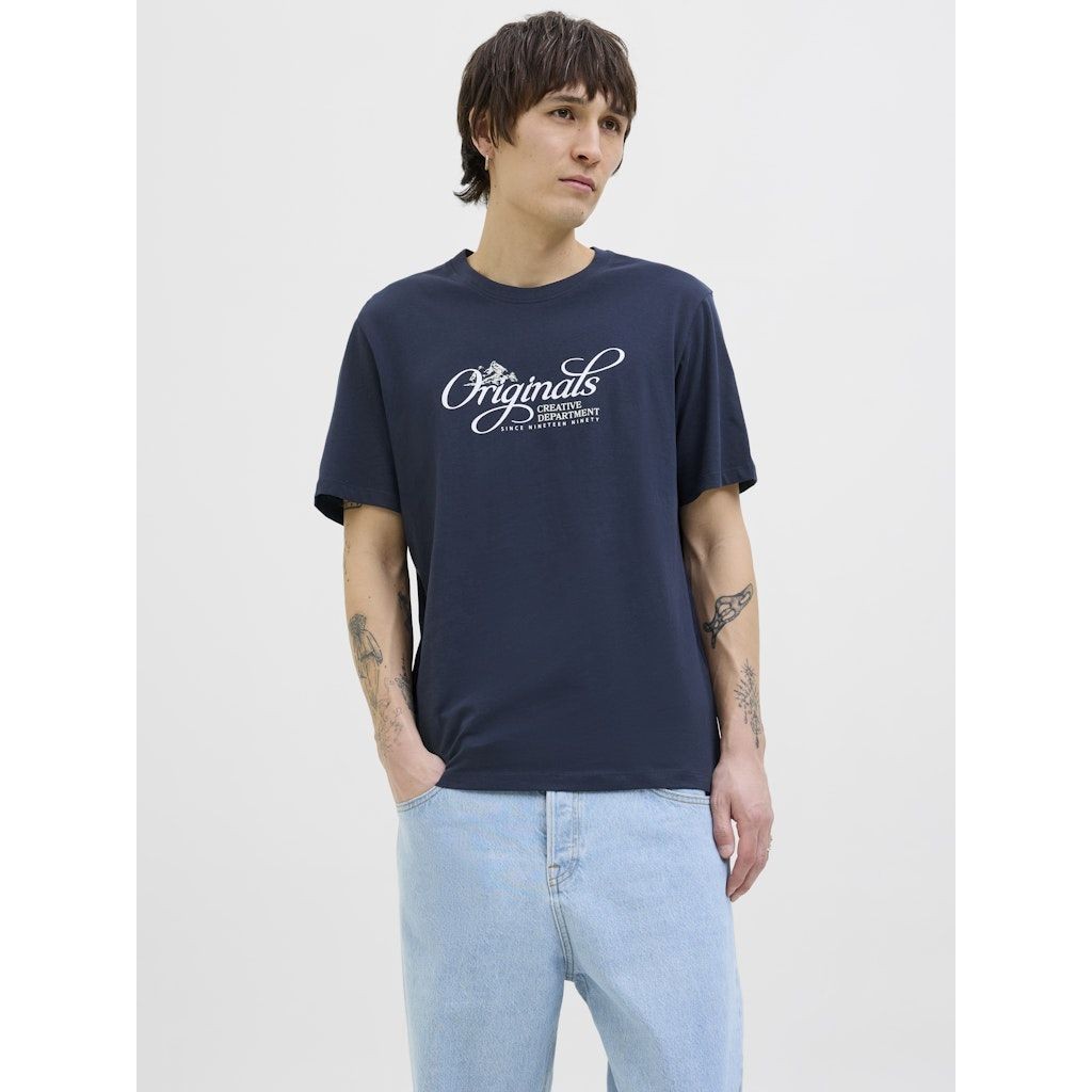 JACK & JONES Marškinėliai vyrams, Mėlyna, Star tee 5