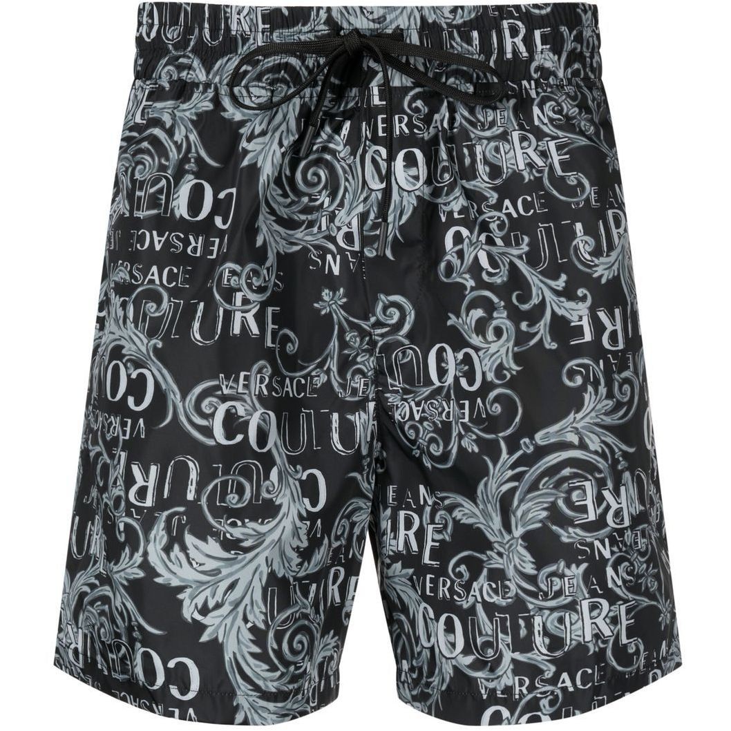 VERSACE JEANS CUTURE Šortai vyrams, Pilka, Couture print shorts 1