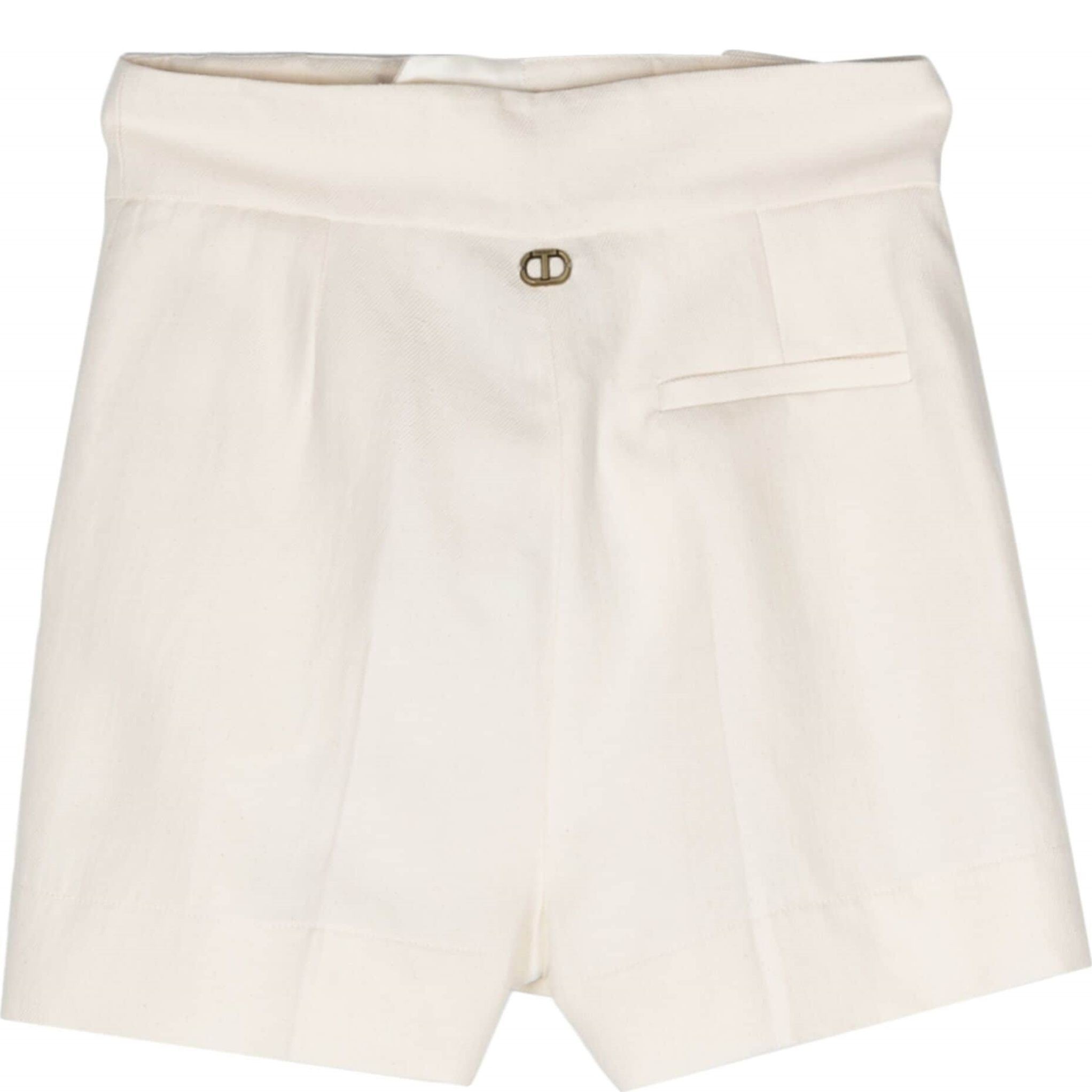 TWINSET Šortai moterims, Kūno, Logo-plaque pleat shorts 2