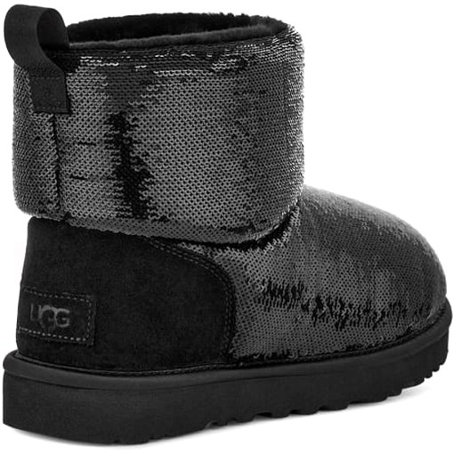 UGG Pašiltinti aulinukai moterims, Juoda, Classic Mini Mirro booties 4
