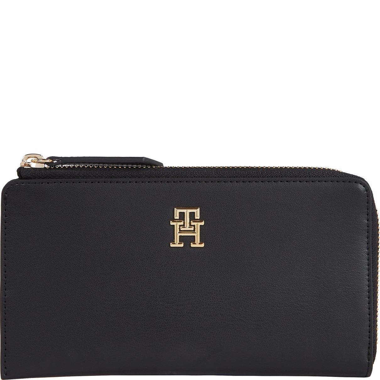 TOMMY HILFIGER Piniginė moterims, Juoda, Feminine large slim wallet 1