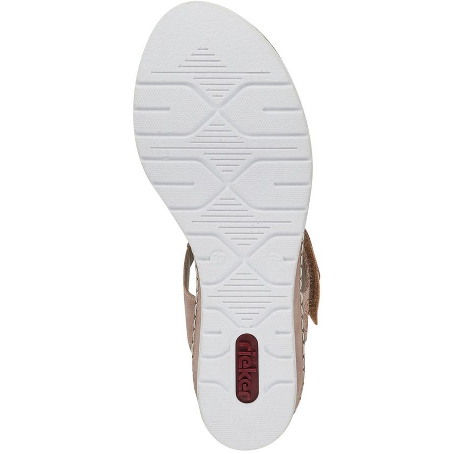 RIEKER Basutės moterims, Smėlio, SANDALS 6