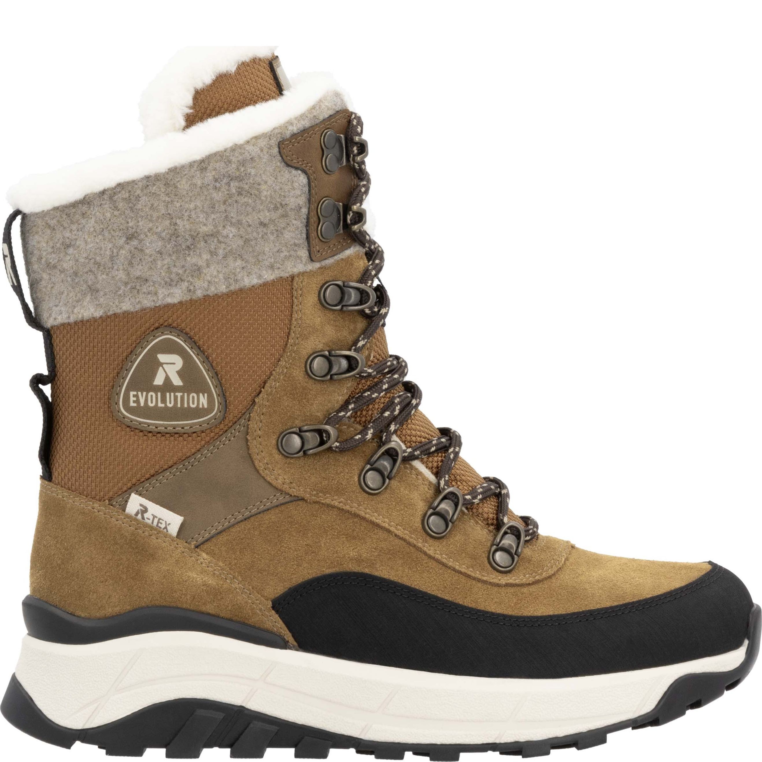 RIEKER EVOLUTION Aulinukai moterims, Ruda, Ladies mid height boots 3