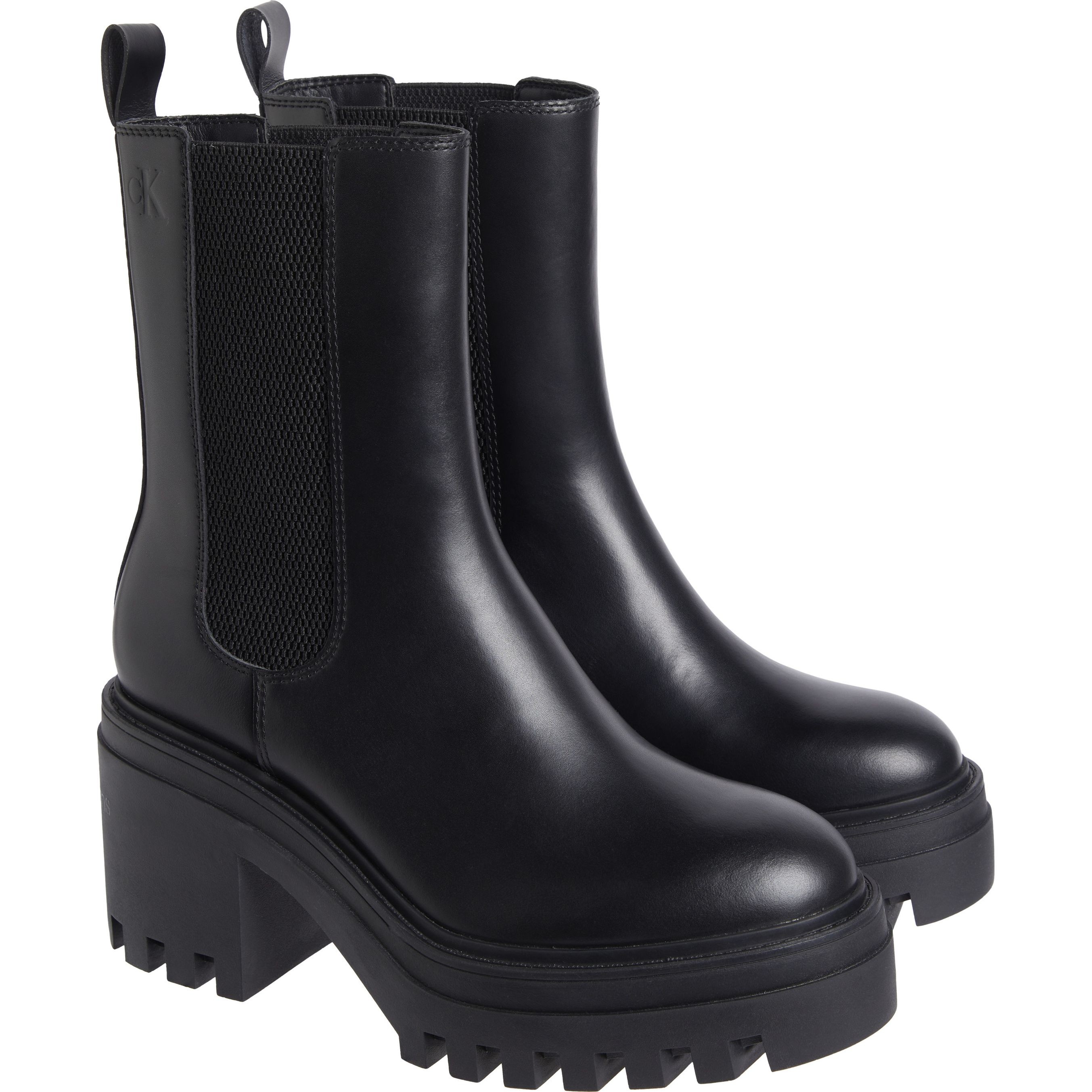 CALVIN KLEIN JEANS Aulinukai moterims, Juoda, Chunky heeled chelsea 1