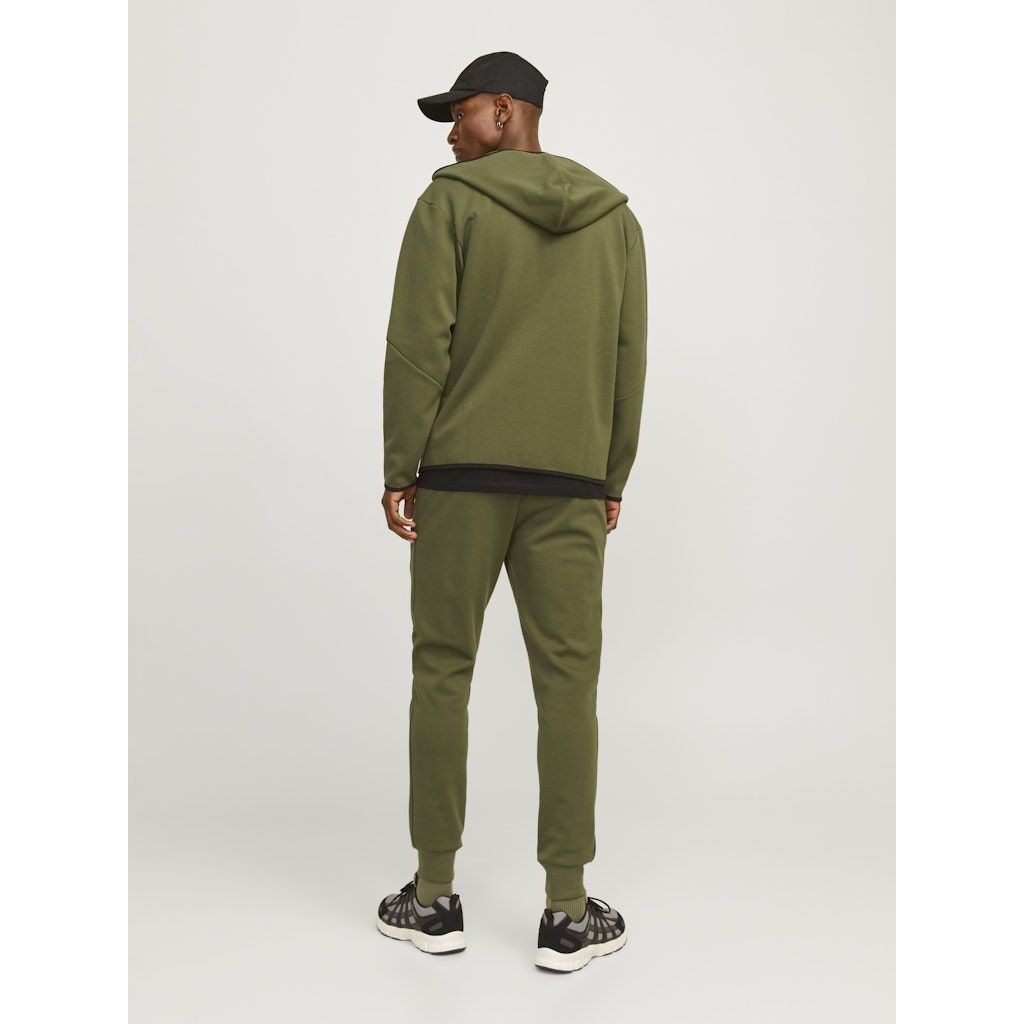 JACK & JONES Lengva striukė vyrams, Chaki, Fusion sweat zip hood 2