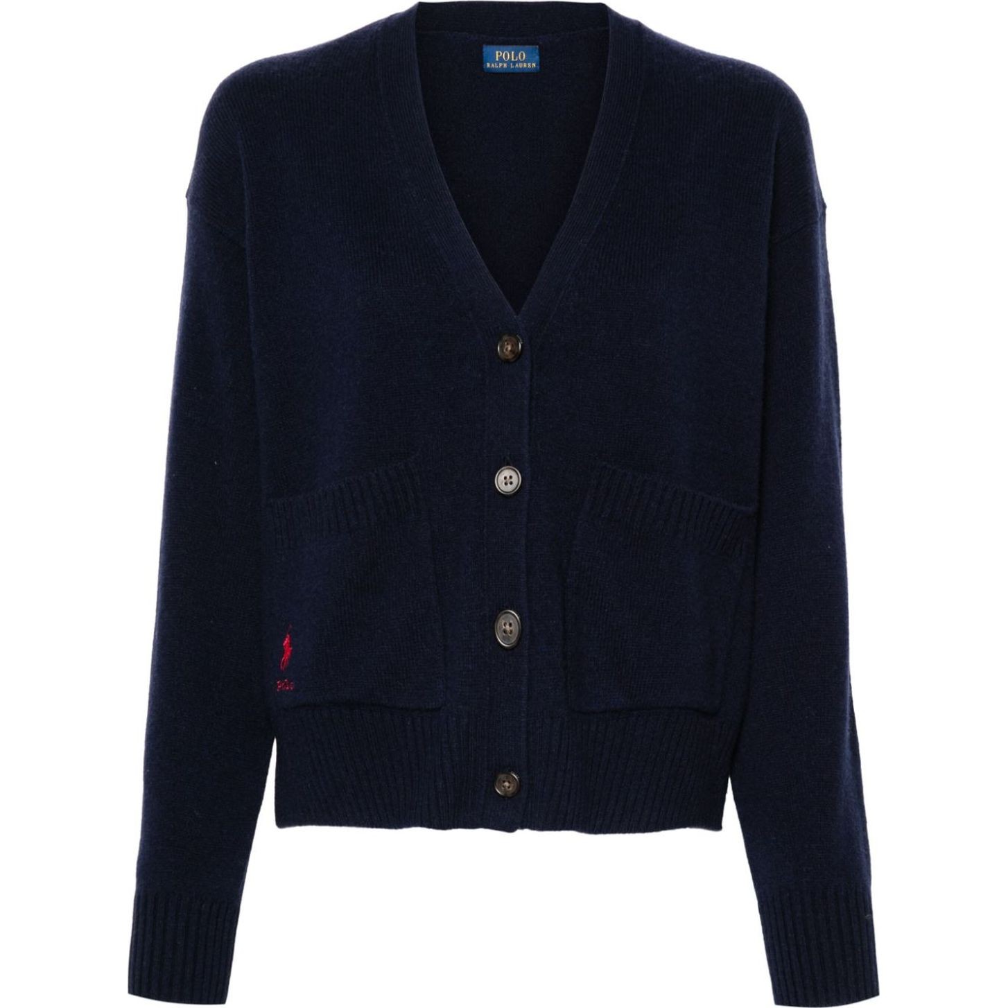 POLO RALPH LAUREN Kardiganas moterims, Mėlyna, Long sleeve cardigan