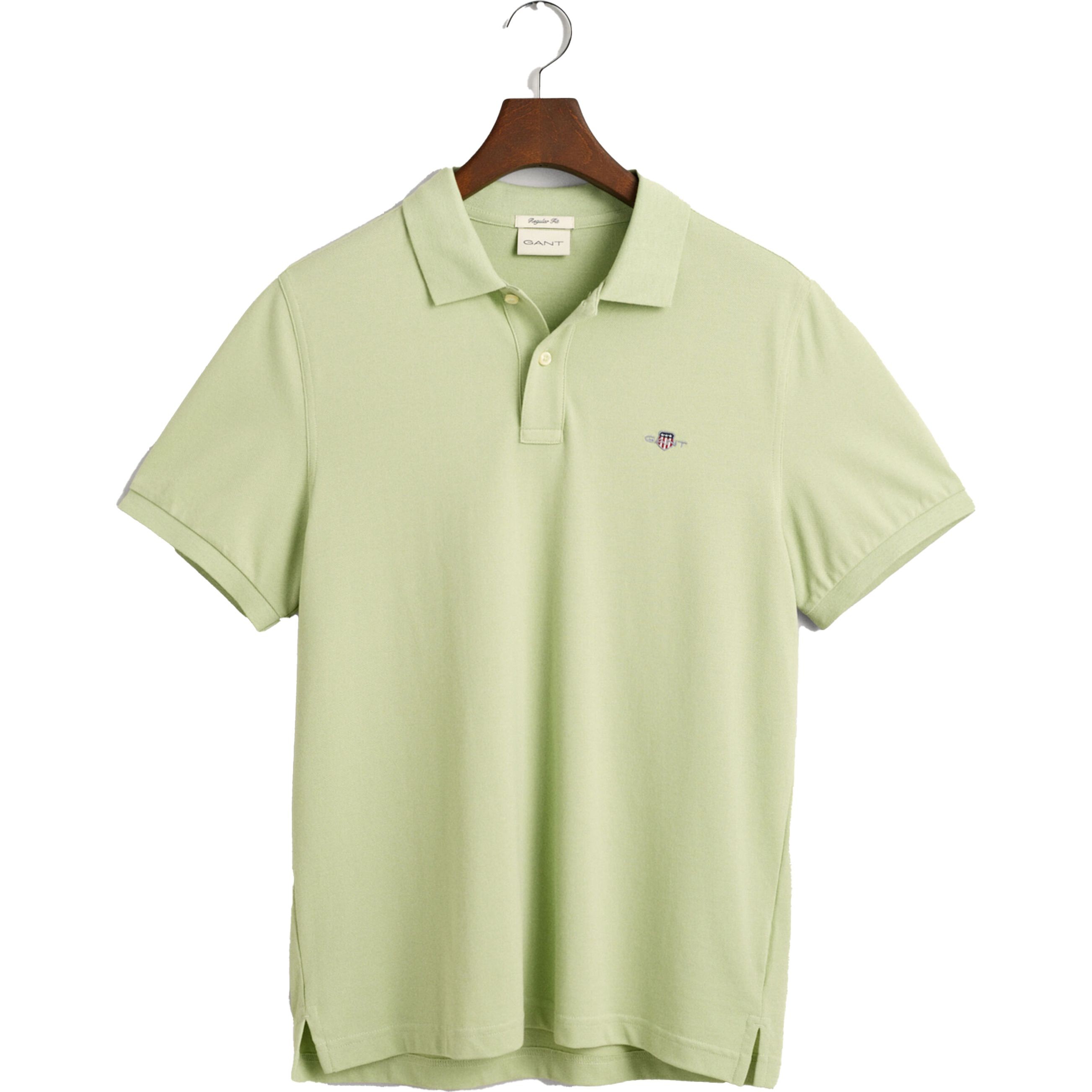 GANT Polo marškiniai trumpos rank. vyrams, Žalia, REG SHIELD SS PIQUE POLO