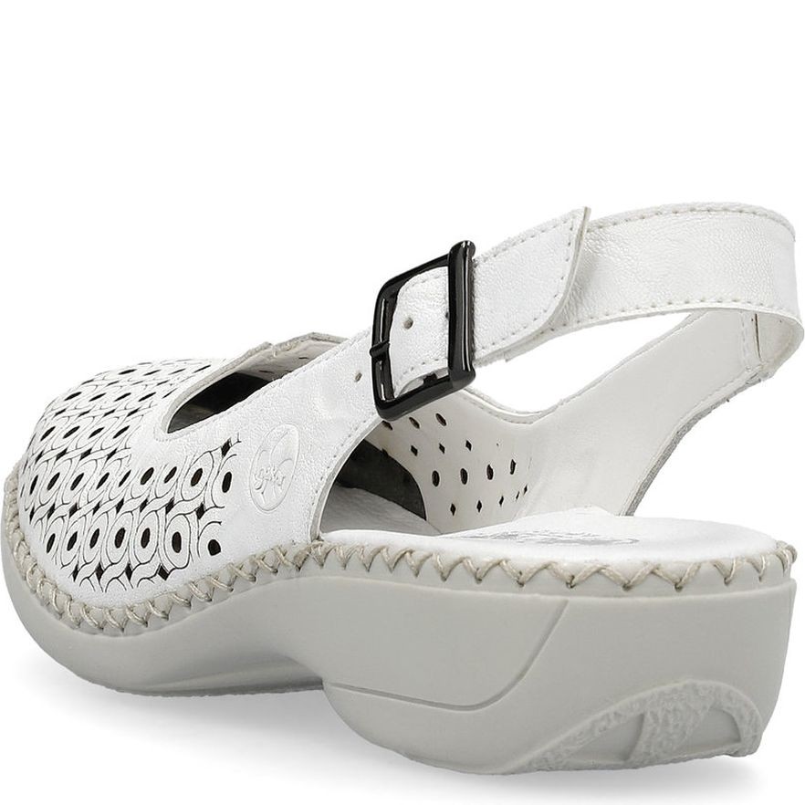 RIEKER Basutės moterims, Balta, SANDALS 4