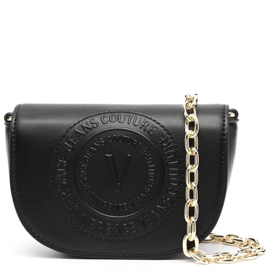 VERSACE JEANS CUTURE Rankinė - moterims, Juoda, Range v - v emblem handbag 1