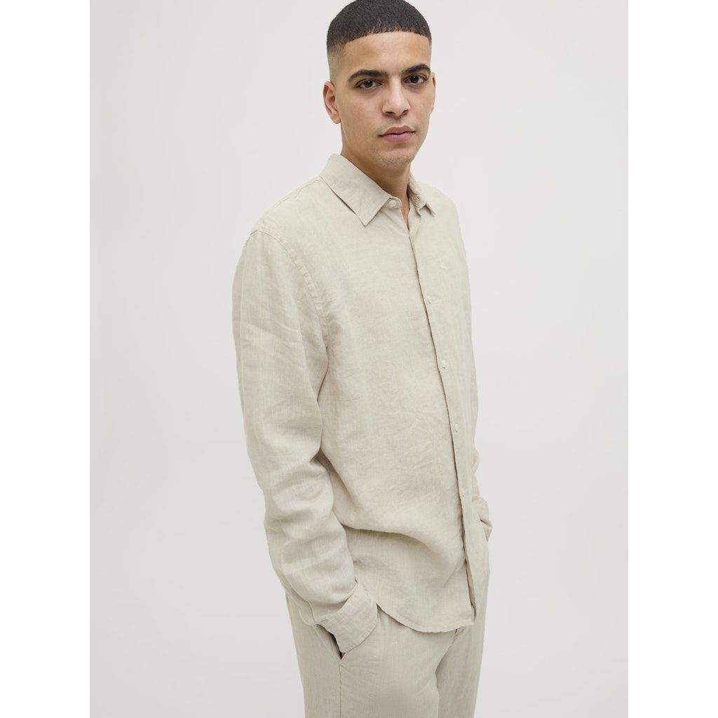 JACK & JONES Marškiniai ilgomis rankovėmis vyrams, Baige, Lawrence linen shirt 6