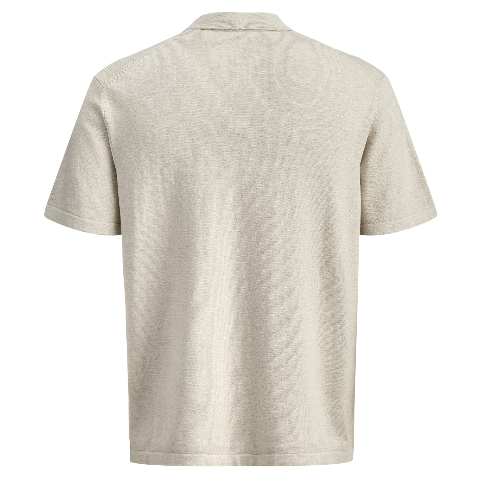 JACK & JONES Megzta palaidinė vyrams, Smėlio, Emill knit zip polo ss 2