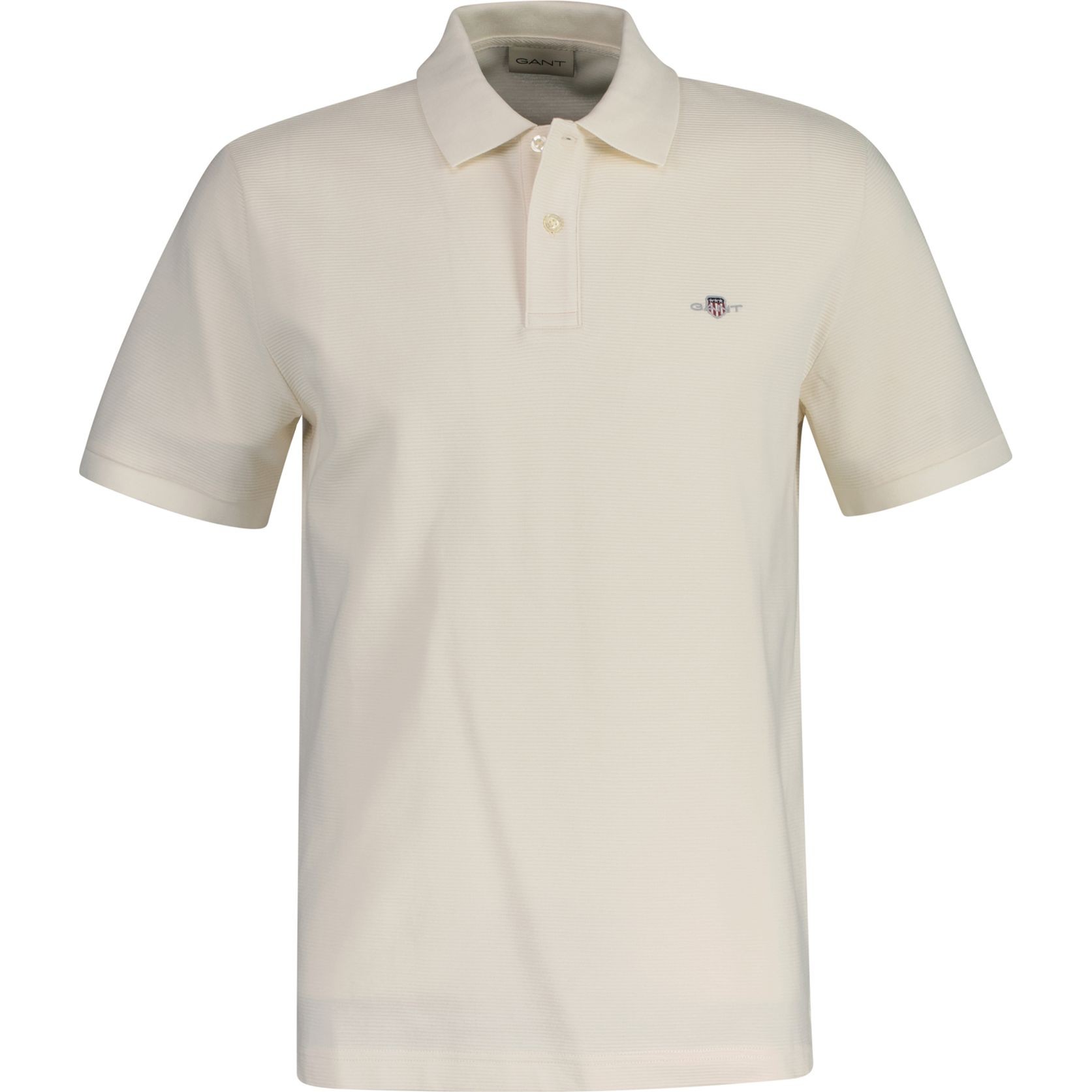 GANT Polo marškiniai trumpos rank. vyrams, Smėlio, Textured polo 1