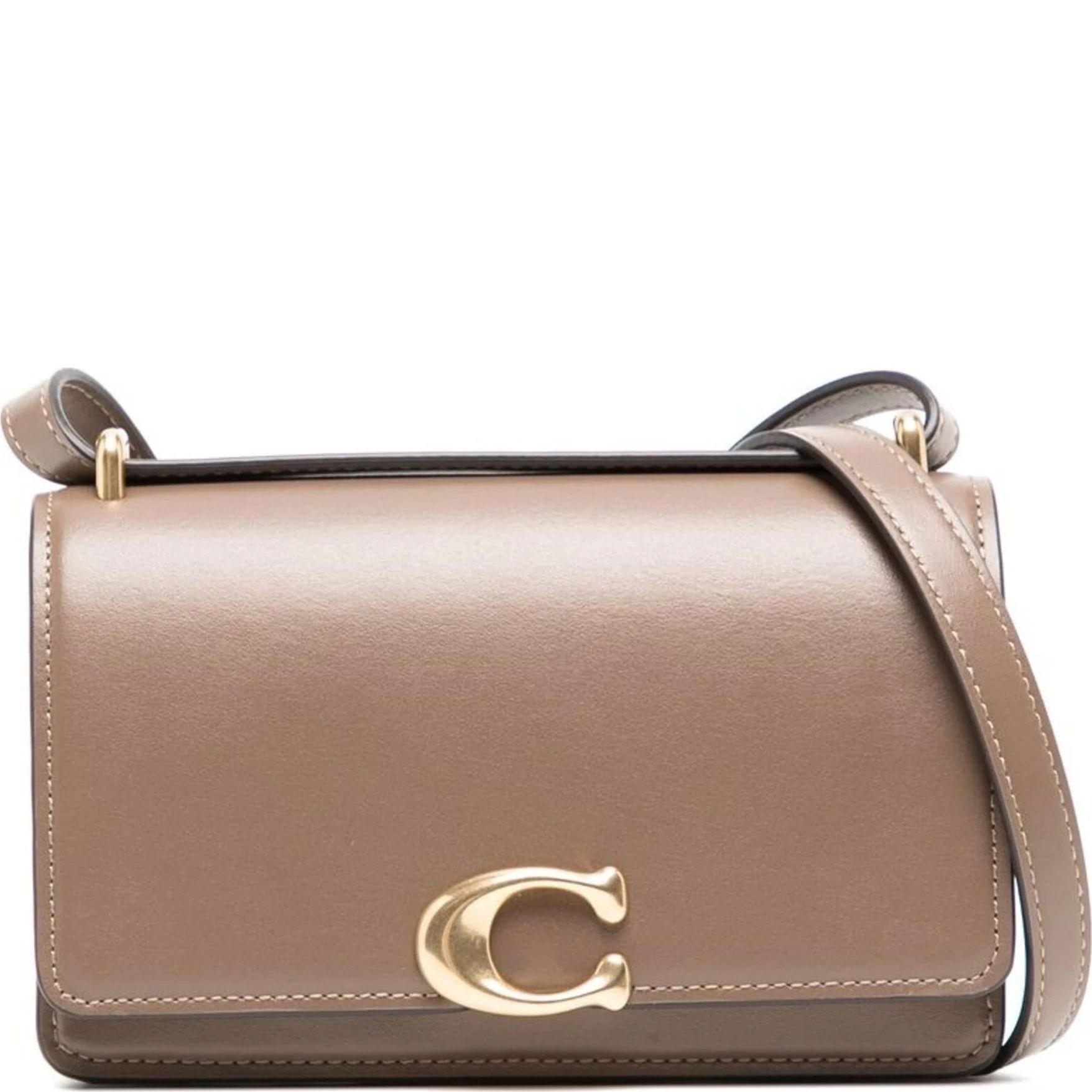 COACH Rankinė per petį moterims, Pilka, Calf leather bandit crossbody 1