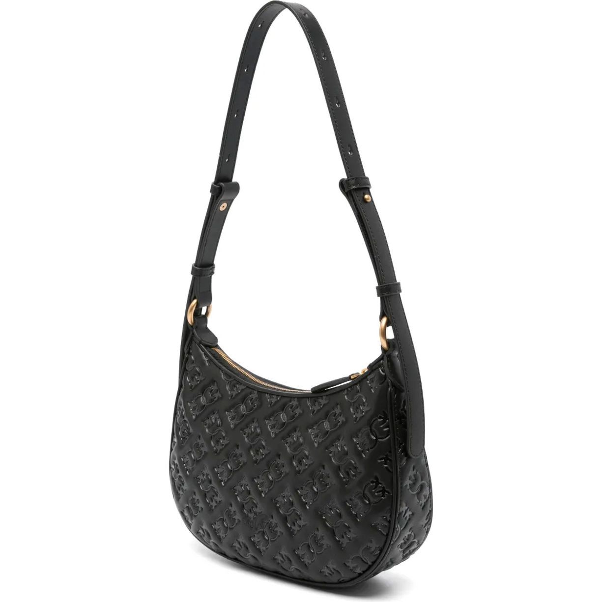 PINKO Rankinė per petį moterims, Juoda, Mini love bag shoulder bag 2