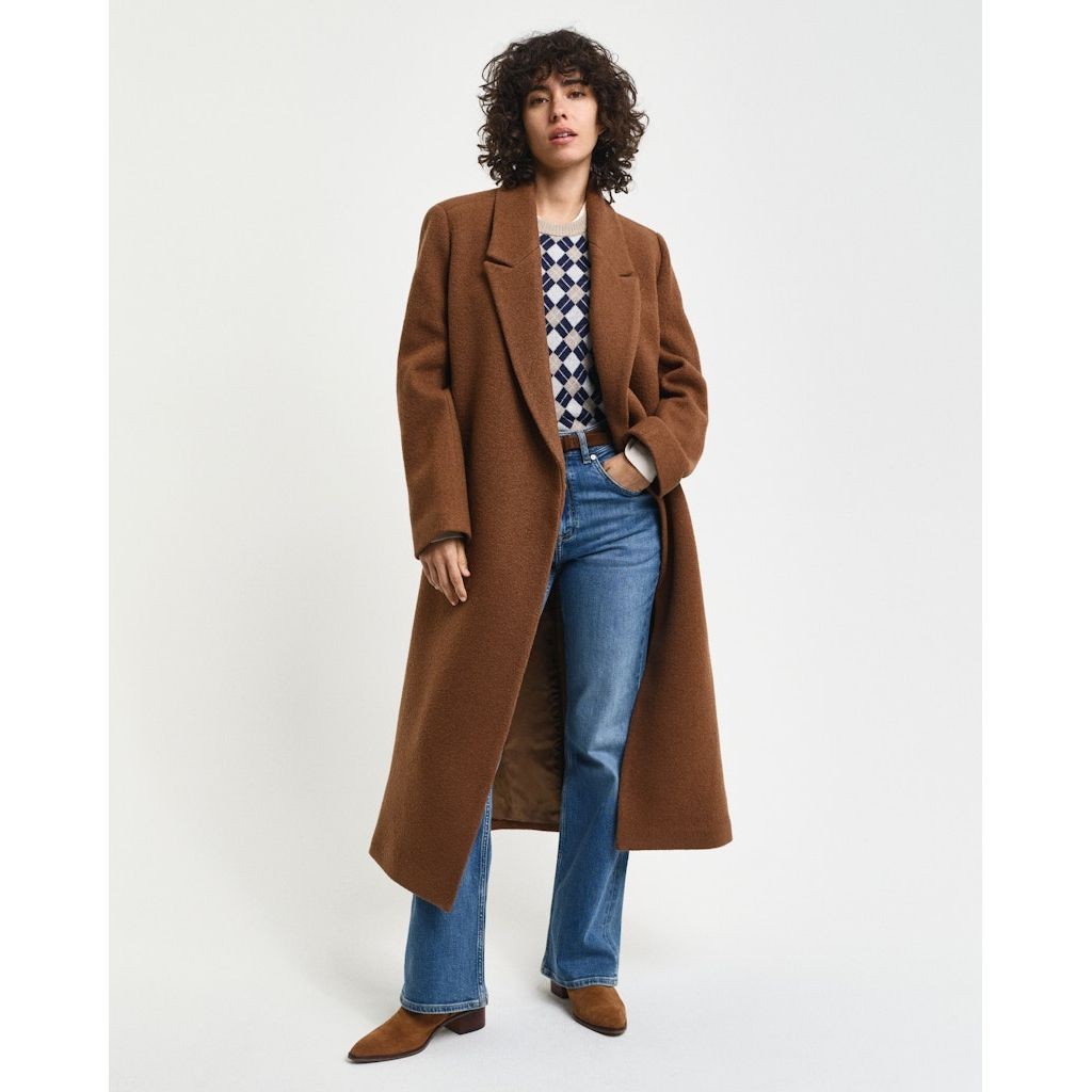 GANT Paltas moterims, Ruda, Textured wrap coat 2