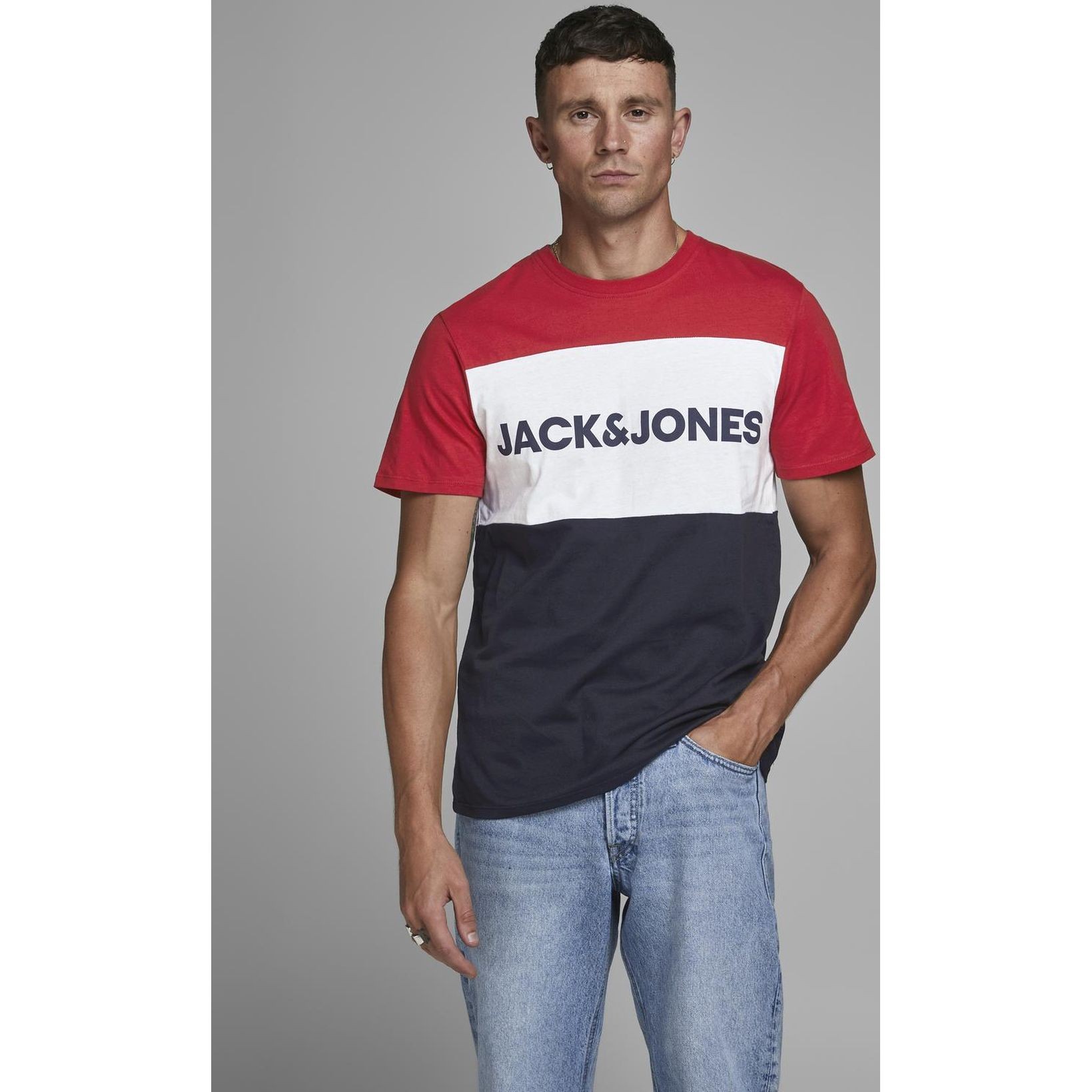 JACK & JONES Marškinėliai trump. rankovėmis vyrams, Marga, Maikė 3