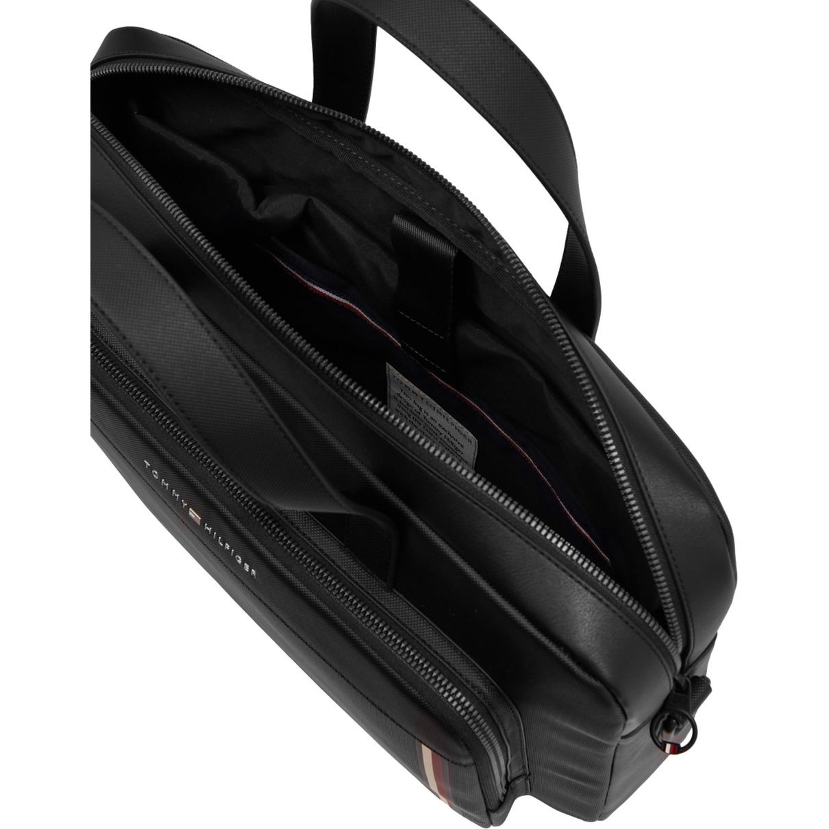 TOMMY HILFIGER Dėklas kompiuteriui vyrams, Juoda, Pique slim computer bag 4