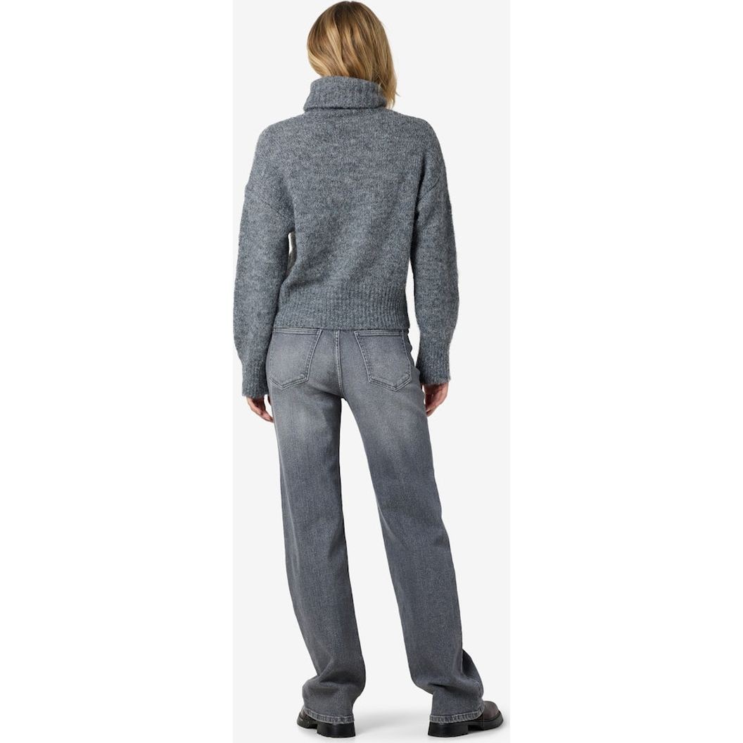 NOISY MAY Megztinis su kaklu moterims, Pilka, Sutton roll neck knit 4