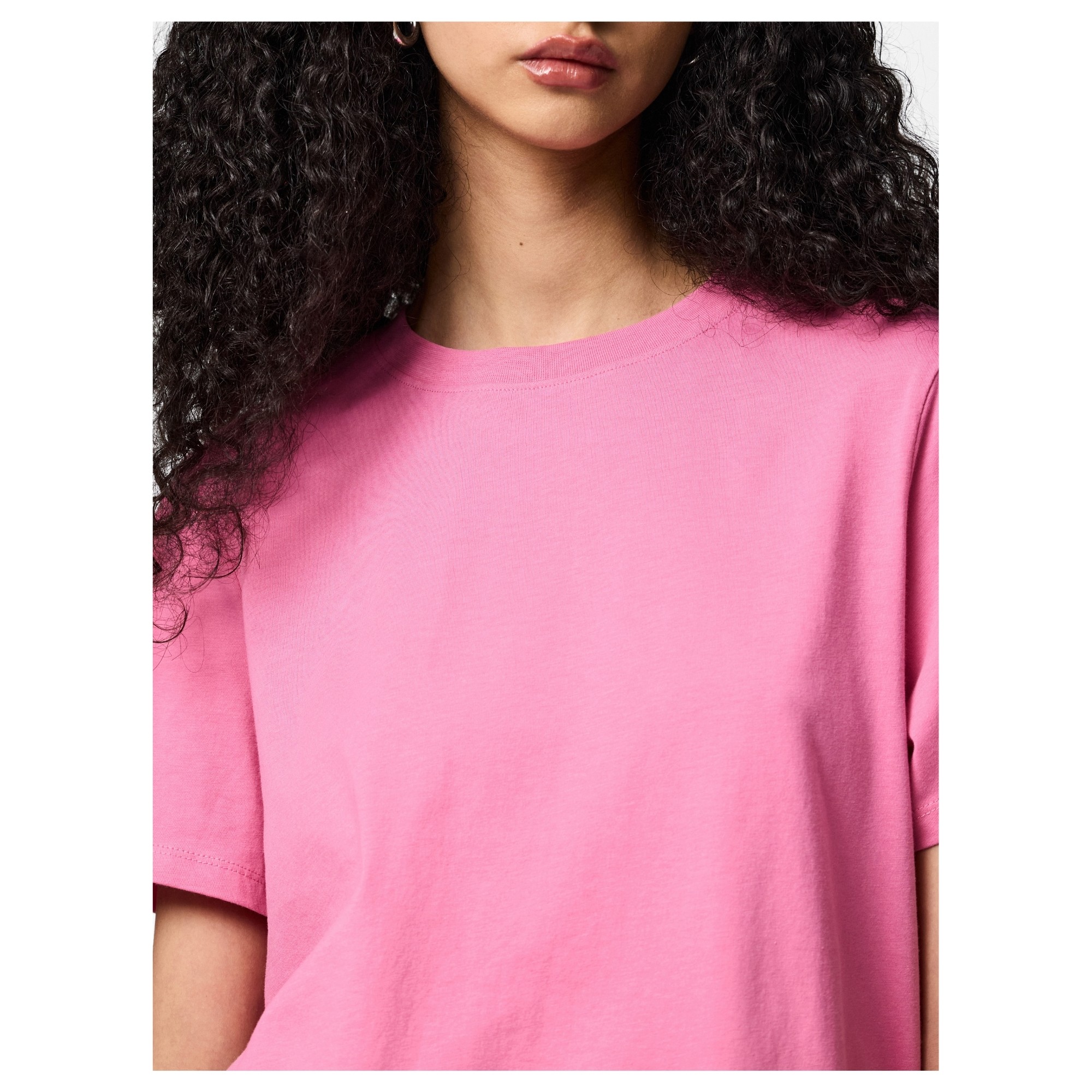 PIECES Marškinėliai moterims, Rožinė, Ria solid 4