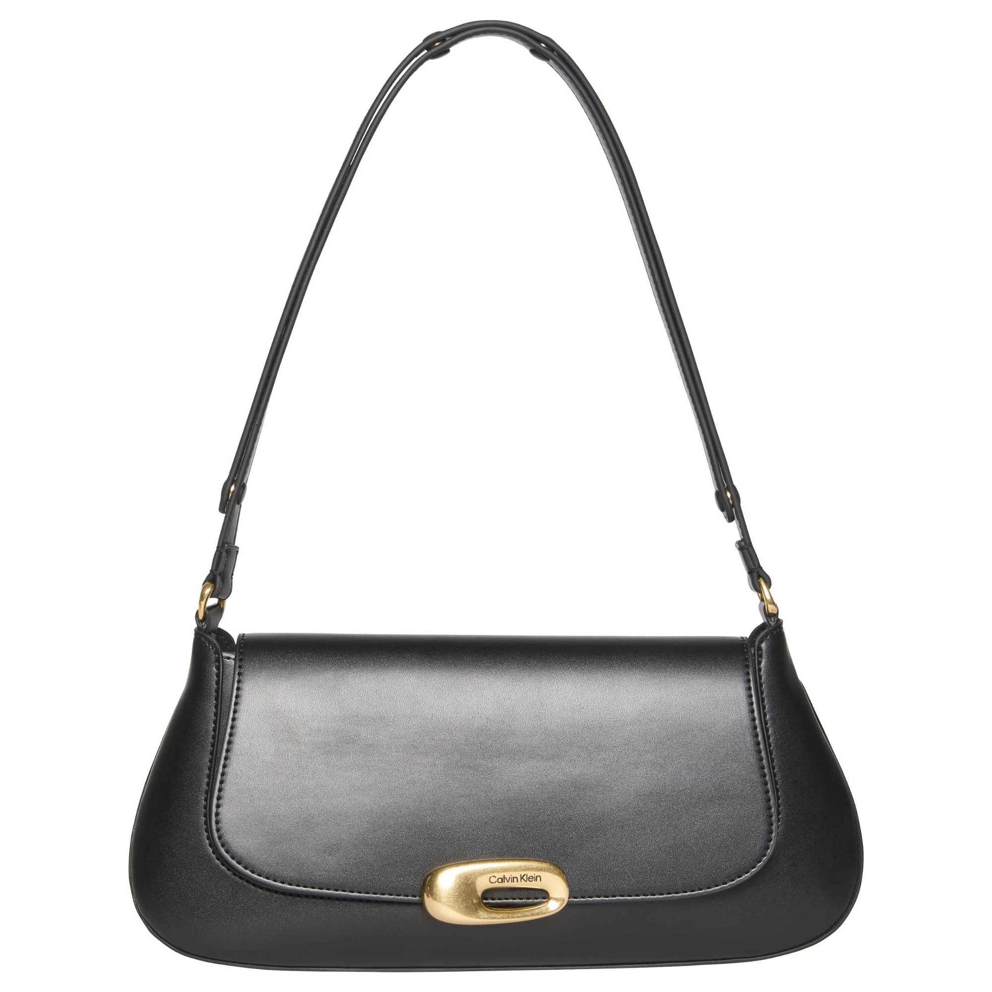 CALVIN KLEIN Rankinė per petį moterims, Juoda, hardware flap shoulder bag 1