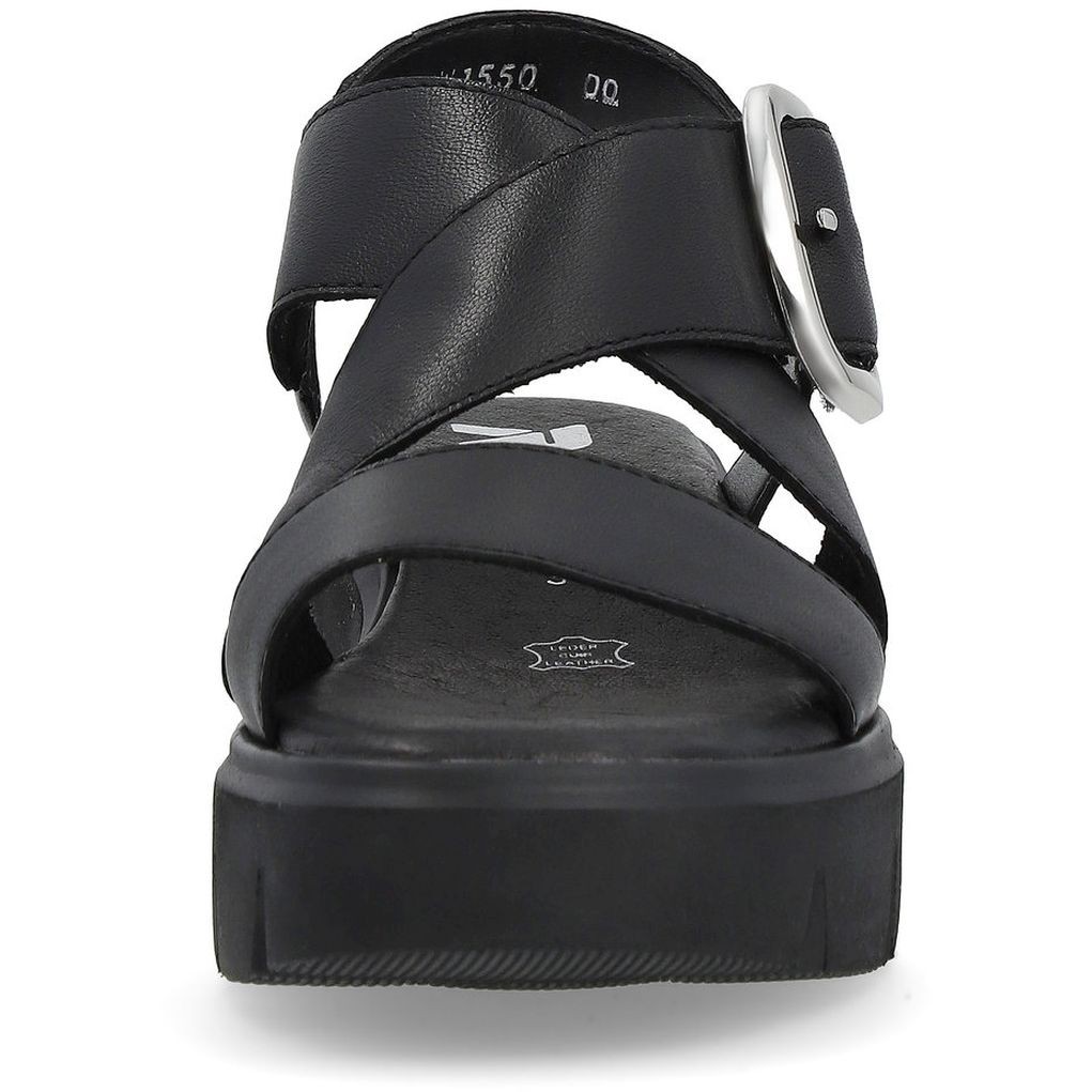 RIEKER Basutės moterims, Juoda, SANDALS 8