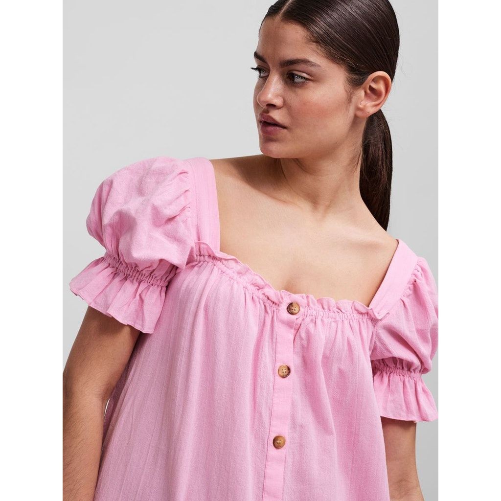 PIECES Midi suknelė moterims, Rožinė, PCVANESSA SS DRESS BC 5