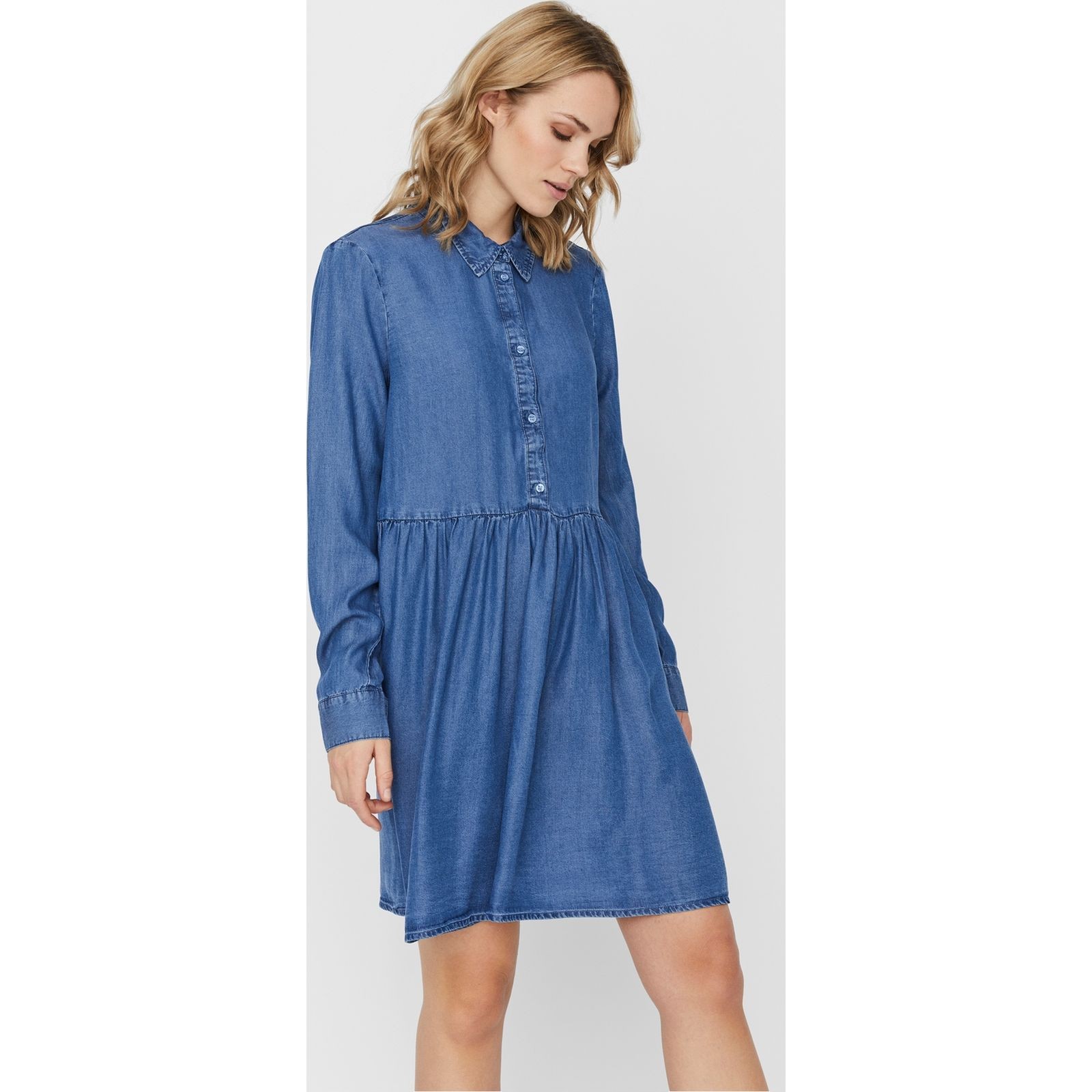 VERO MODA Maxi suknelė moterims, Mėlyna, VMLIBBIE LS SHIR 3