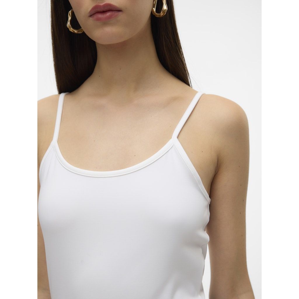 VERO MODA Marškiniai be rankovių moterims, Balta, Million singlet 3