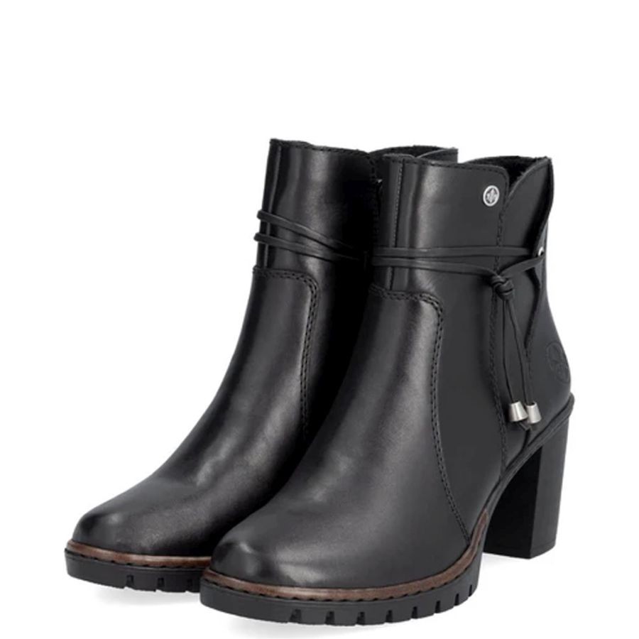 RIEKER Aulinukai moterims, Juoda, Booties 5