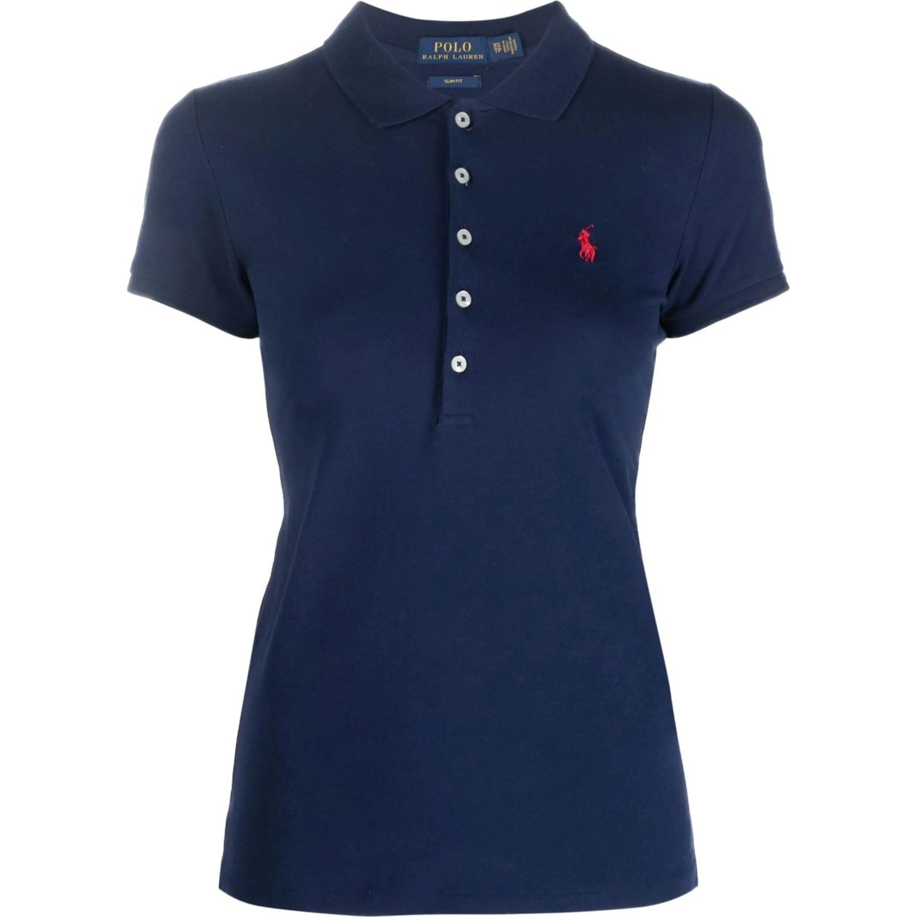 POLO RALPH LAUREN Polo marškiniai trumpos rank. moterims, Mėlyna, Julie slim short sleeve polo 1