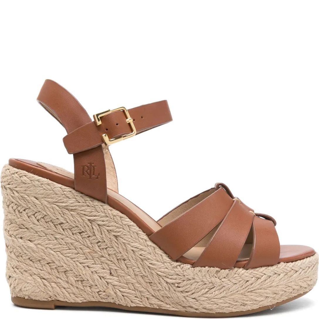LAUREN RALPH LAUREN Espadrilės moterims, Ruda, Soffia espdr espadrilles wedge 1