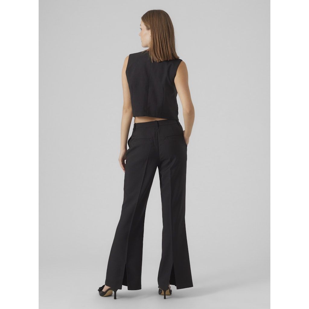 VERO MODA Kelnės moterims, Juoda, VMAVERY MR FLARED PA 3