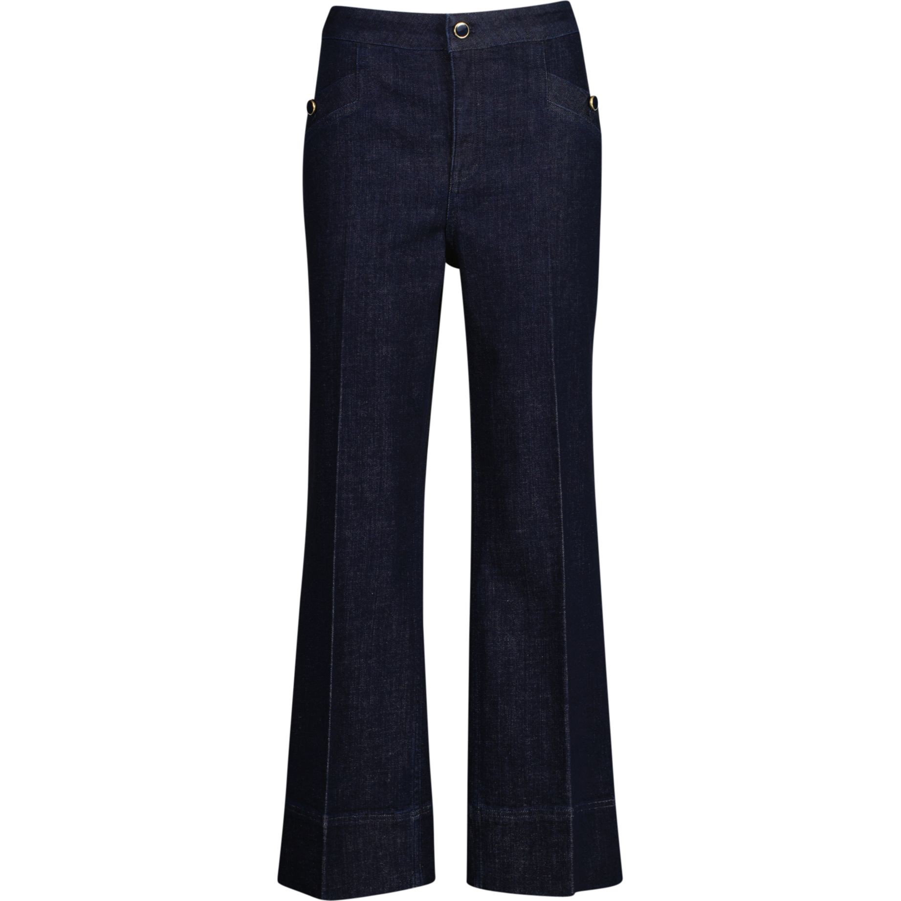 GANT Kelnės moterims, Mėlyna, Cropped creased denim jeans 1