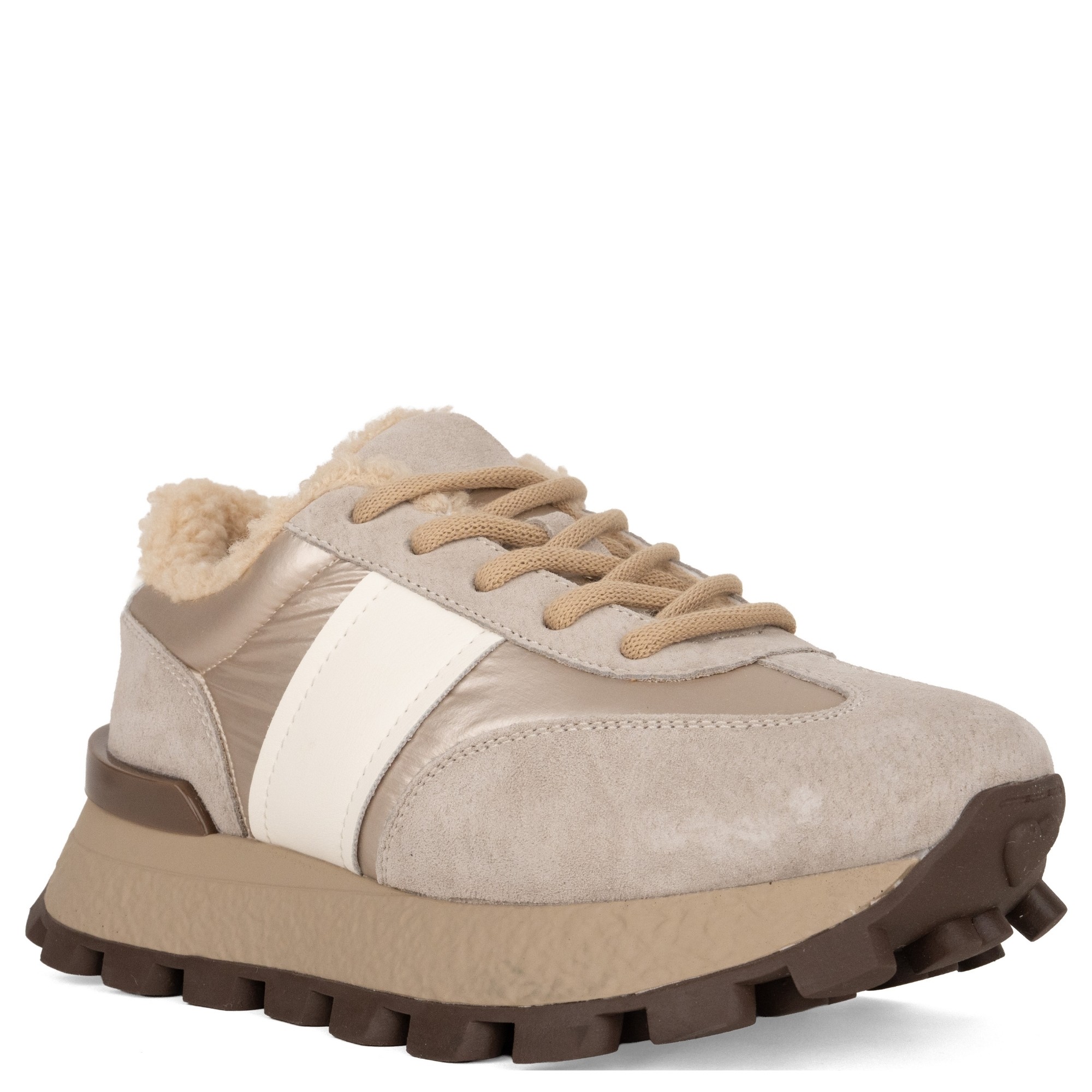 GRUNER SCHUHE Laisvalaikio bateliai moterims, Smėlio, Warm sneakers 1