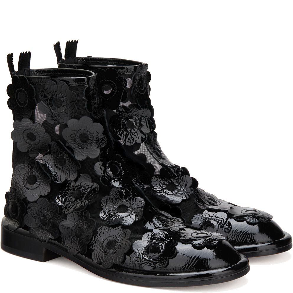 AGL Aulinukai moterims, Juoda, Alison flowers booties 1