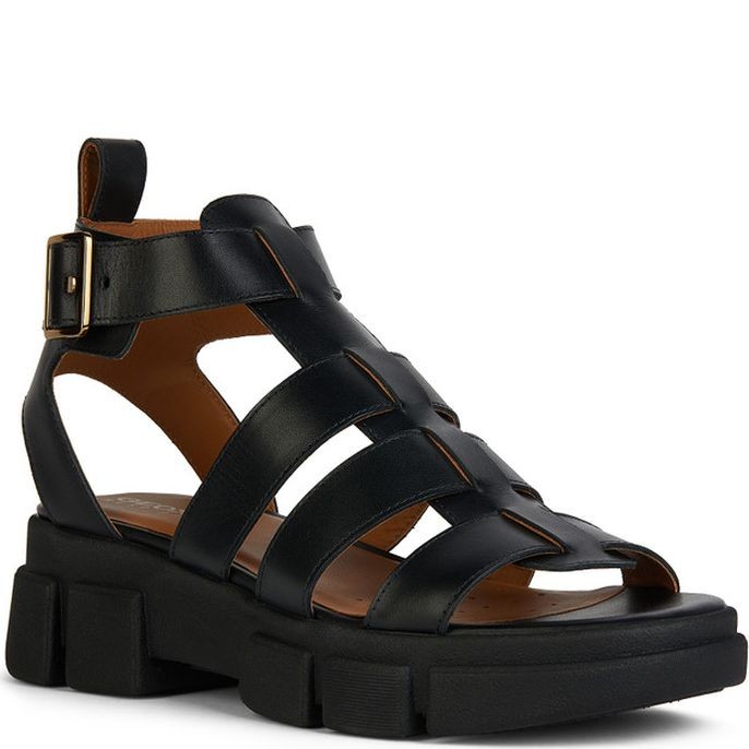 GEOX Basutės moterims, Juoda, Lisbona sandals 2