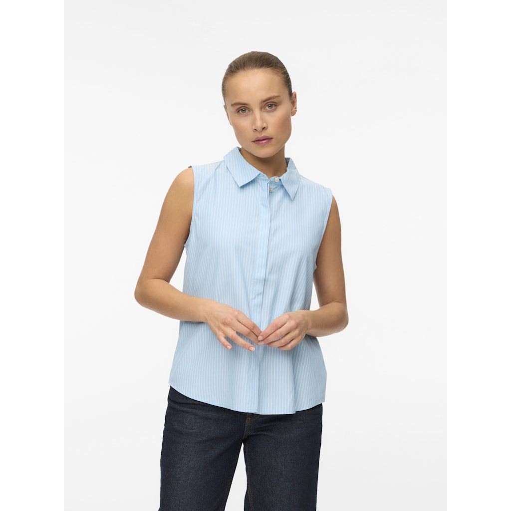 VERO MODA Marškiniai moterims, Mėlyna, Nora shirt 2