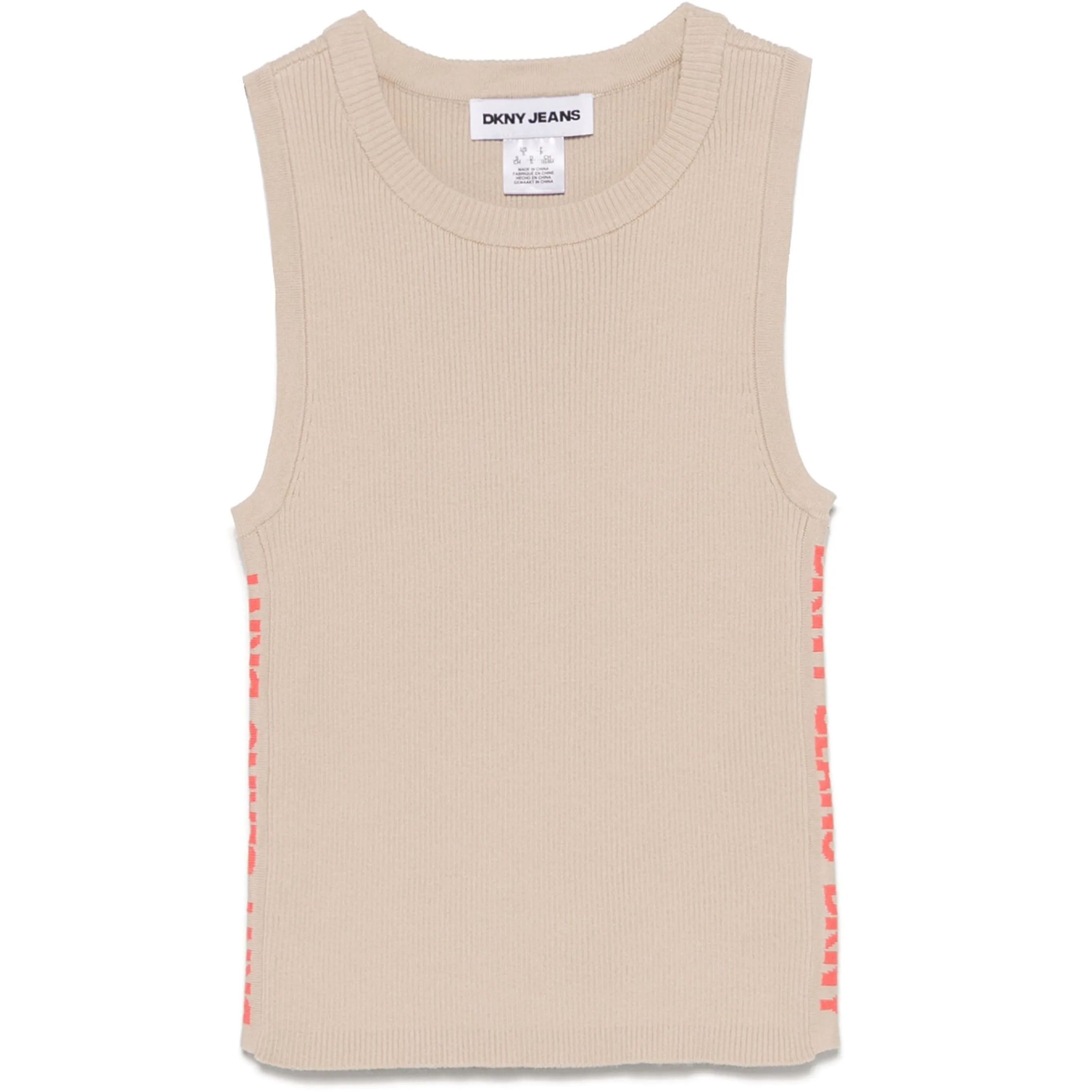 DKNY Megztinis moterims, Mėlyna, Side logo trim rib s 1