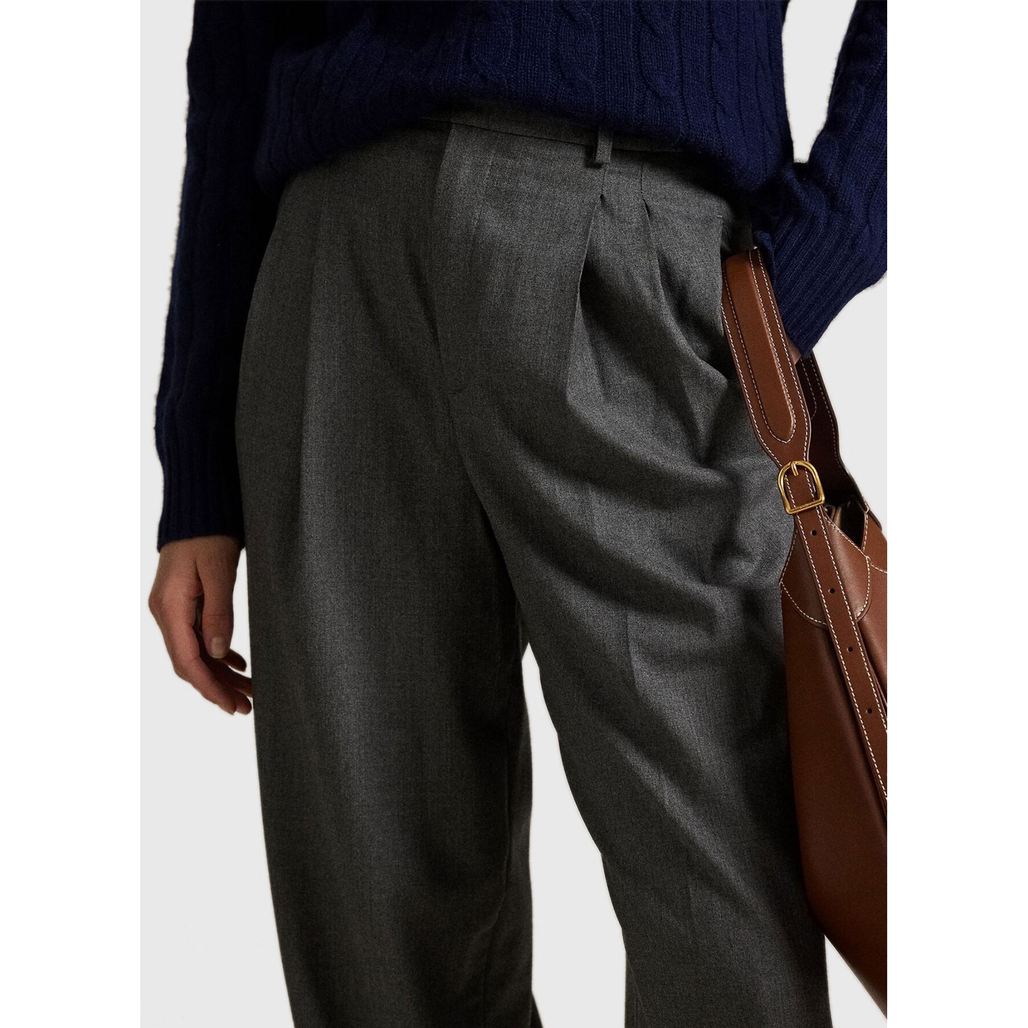 POLO RALPH LAUREN Kelnės moterims, Pilka, Straight pants 3