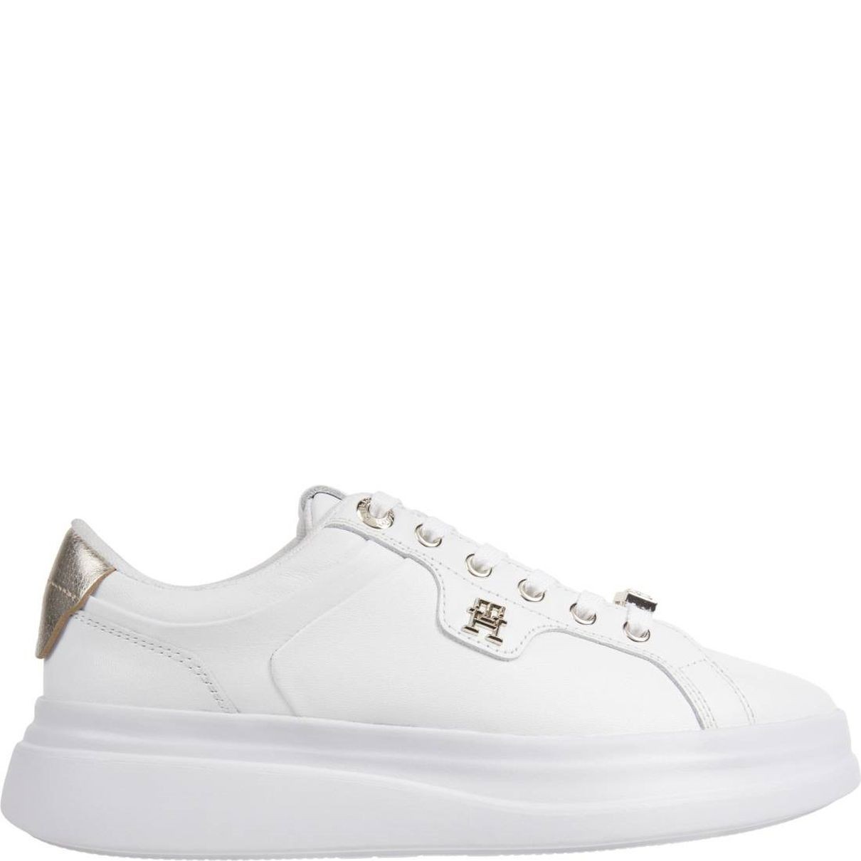 TOMMY HILFIGER Laisvalaikio bateliai moterims, Balta, Pointy court sneaker hardware 2