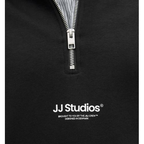 JACK & JONES Megztinis vyrams, Juoda, Soho sweat zip 2