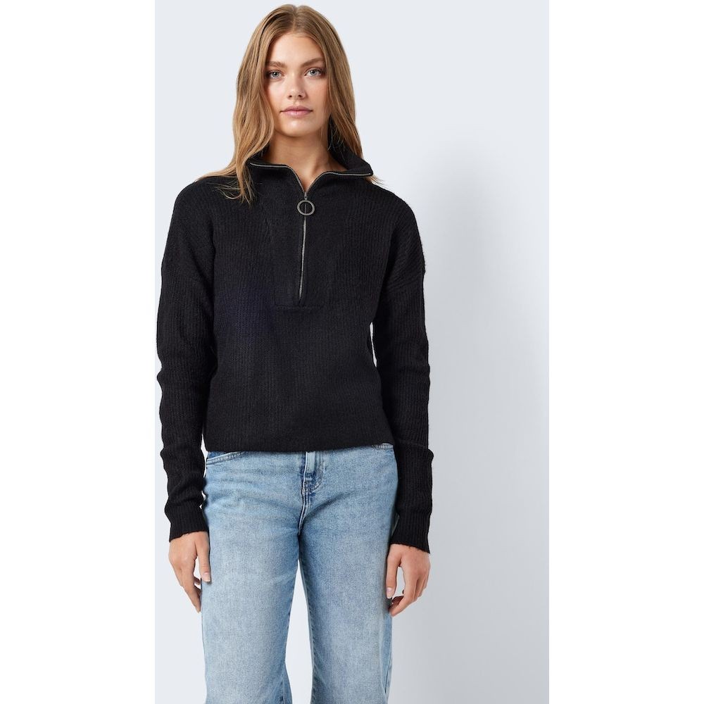 NOISY MAY Megztinis moterims, Juoda, NMNEWALICE L/S HIGH 1
