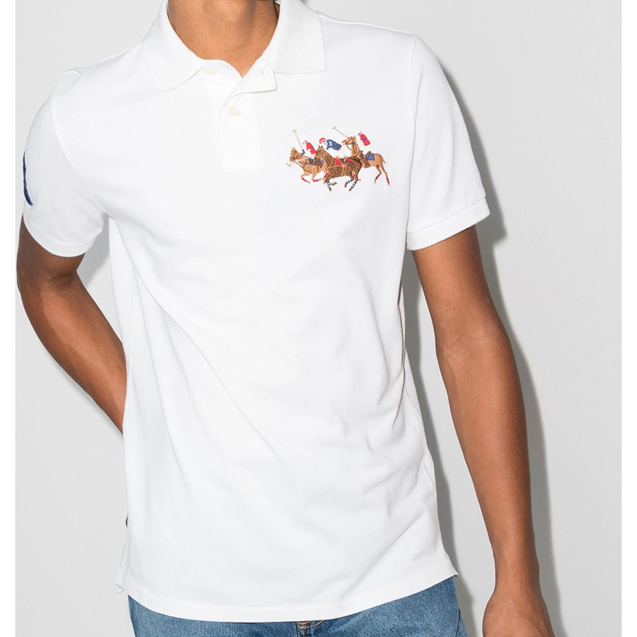 POLO RALPH LAUREN Polo marškiniai trumpos rank. vyrams, Balta, Short sleeve polo 1