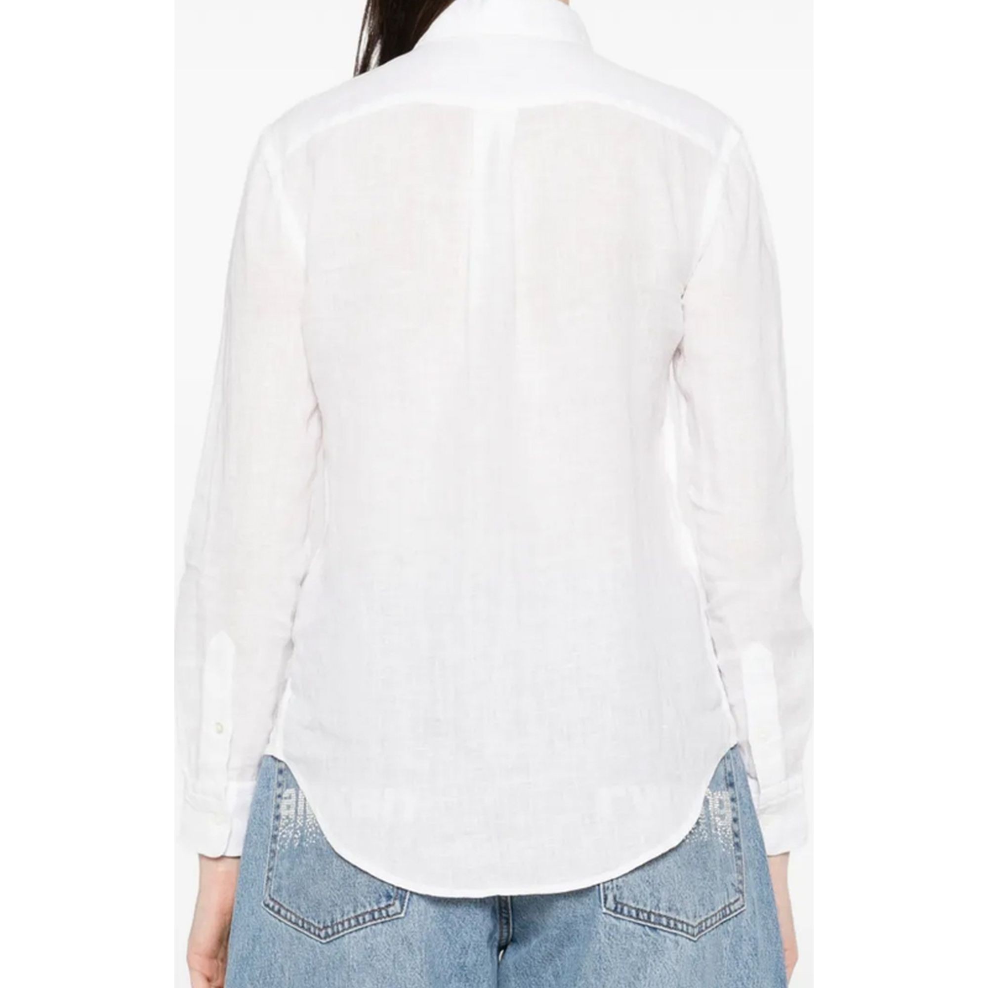 POLO RALPH LAUREN Marškiniai ilgomis rankovėmis moterims, Balta, Long sleeve-button front shirt 3