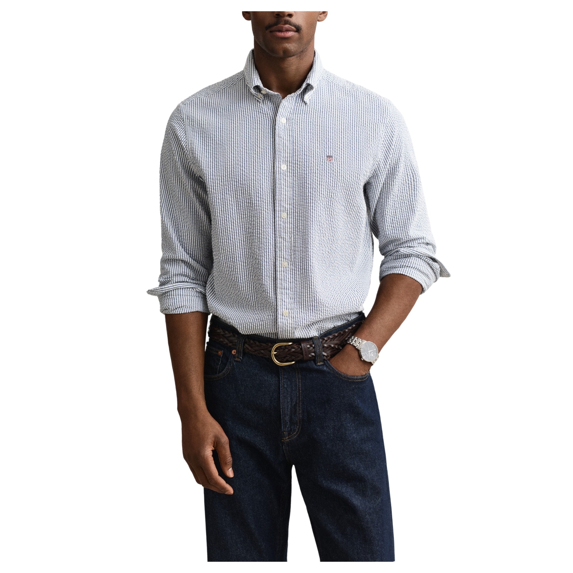 GANT Marškiniai trump. rankovėmis vyrams, Mėlyna, 3260037-442 Shirts sho 2